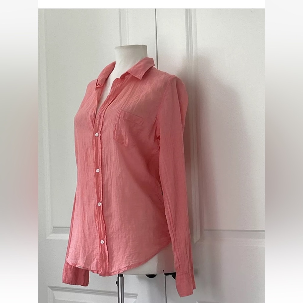 $228 Frank & Eileen size S Barry Button Up Shirt Featherweight Coral Cotton